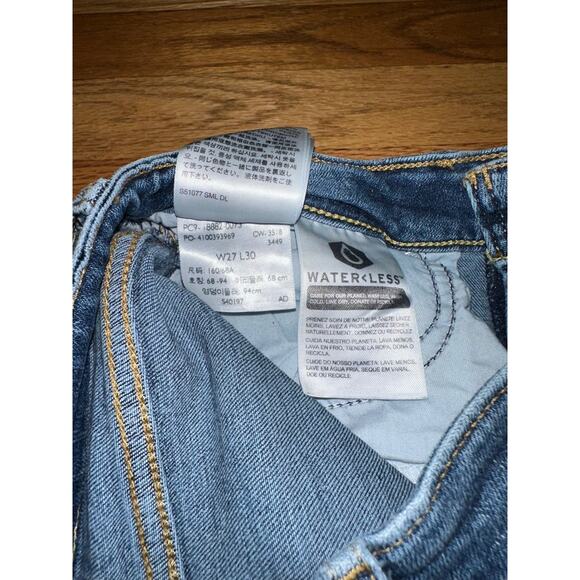 Levi's 721 Regular Fit Skinny Ankle Jeans Women's Size 27 Blue High Rise Stretch - Picture 8 of 8